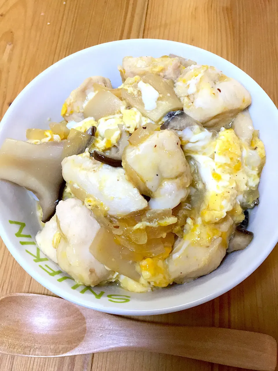 ササミとエリンギと新タマで親子丼☆|鮎さん