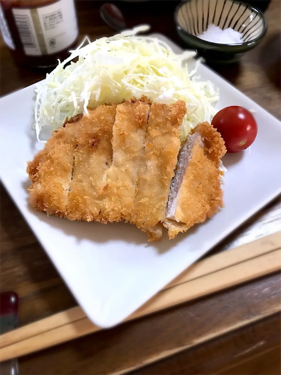 とんかつ 〜赤穂の天塩をつけて〜|ちびろ菌さん