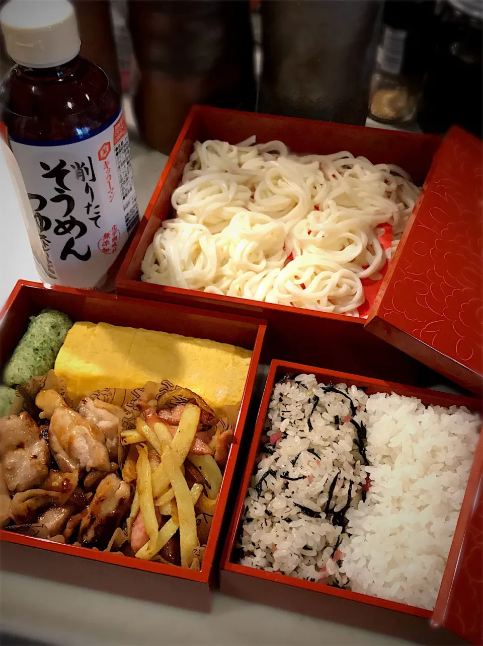 Snapdishの料理写真:運動会お弁当 #稲庭うどん使用 #そう麺つゆストレート  #運動会のお弁当  #かんたん酢|ヒロさん