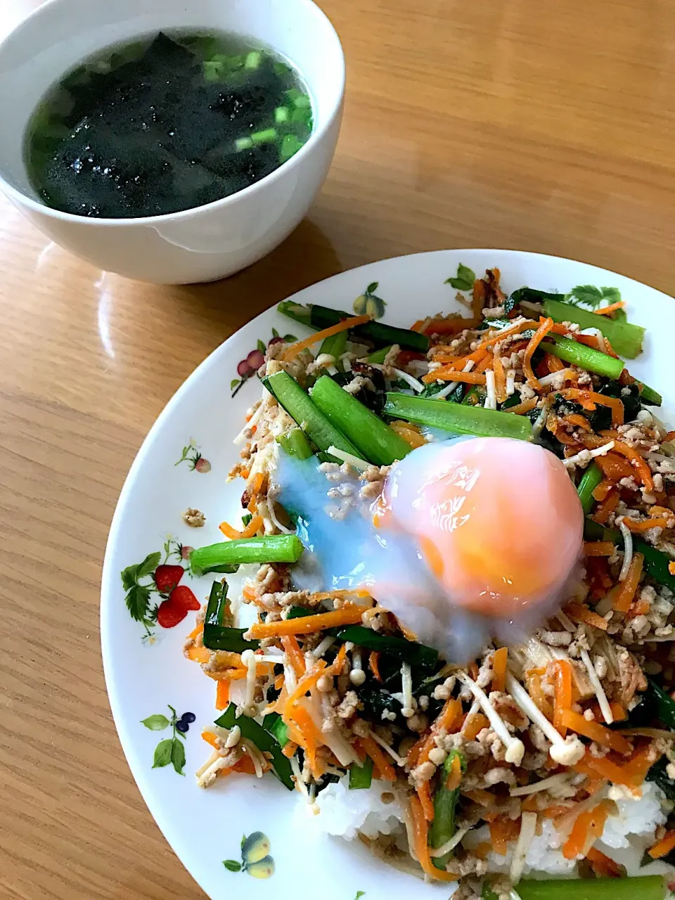 ビビンバ丼&のりスープ|sinさん