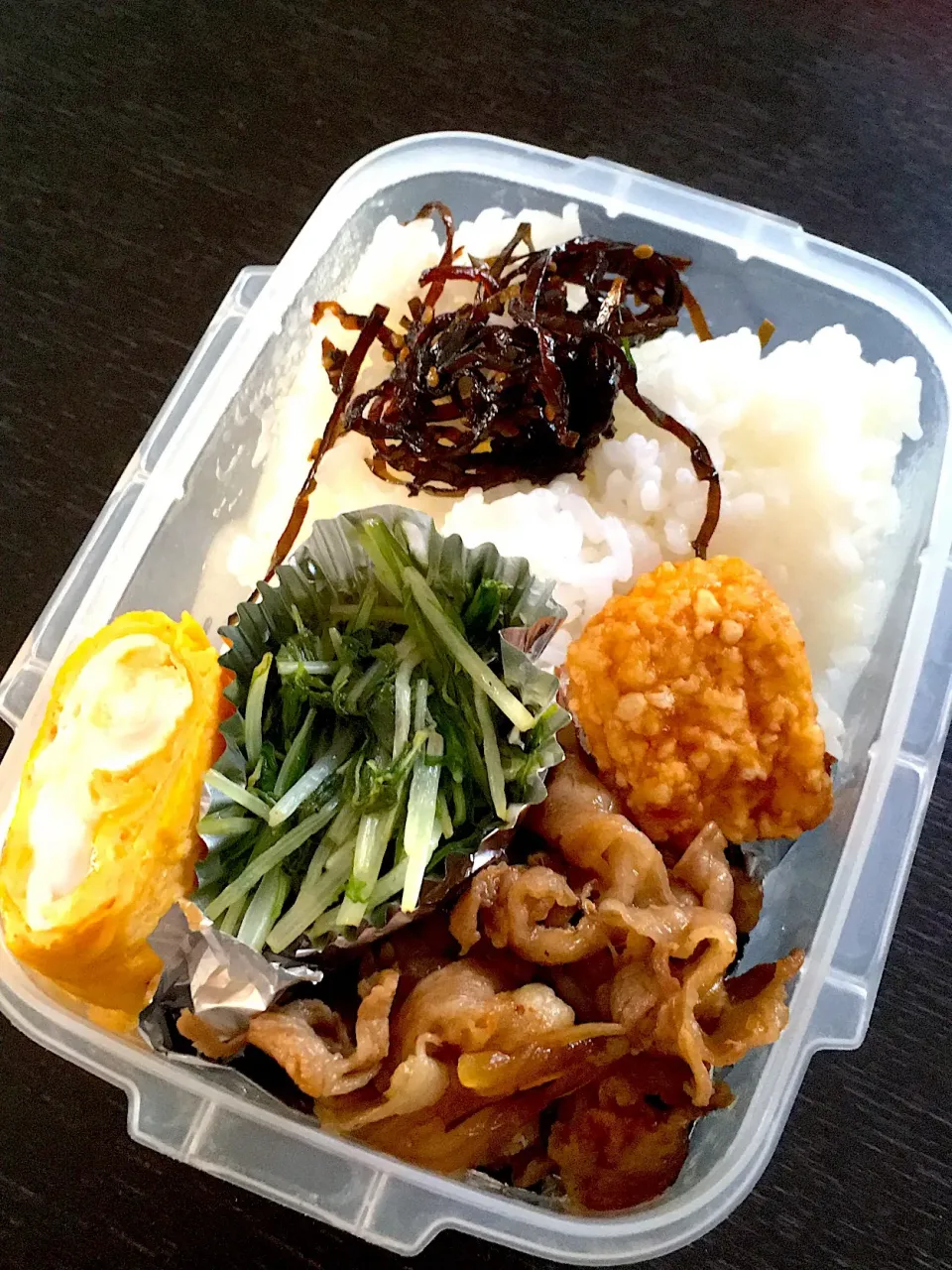 Snapdishの料理写真:旦那弁当  #タッパー弁当|めかぶさん