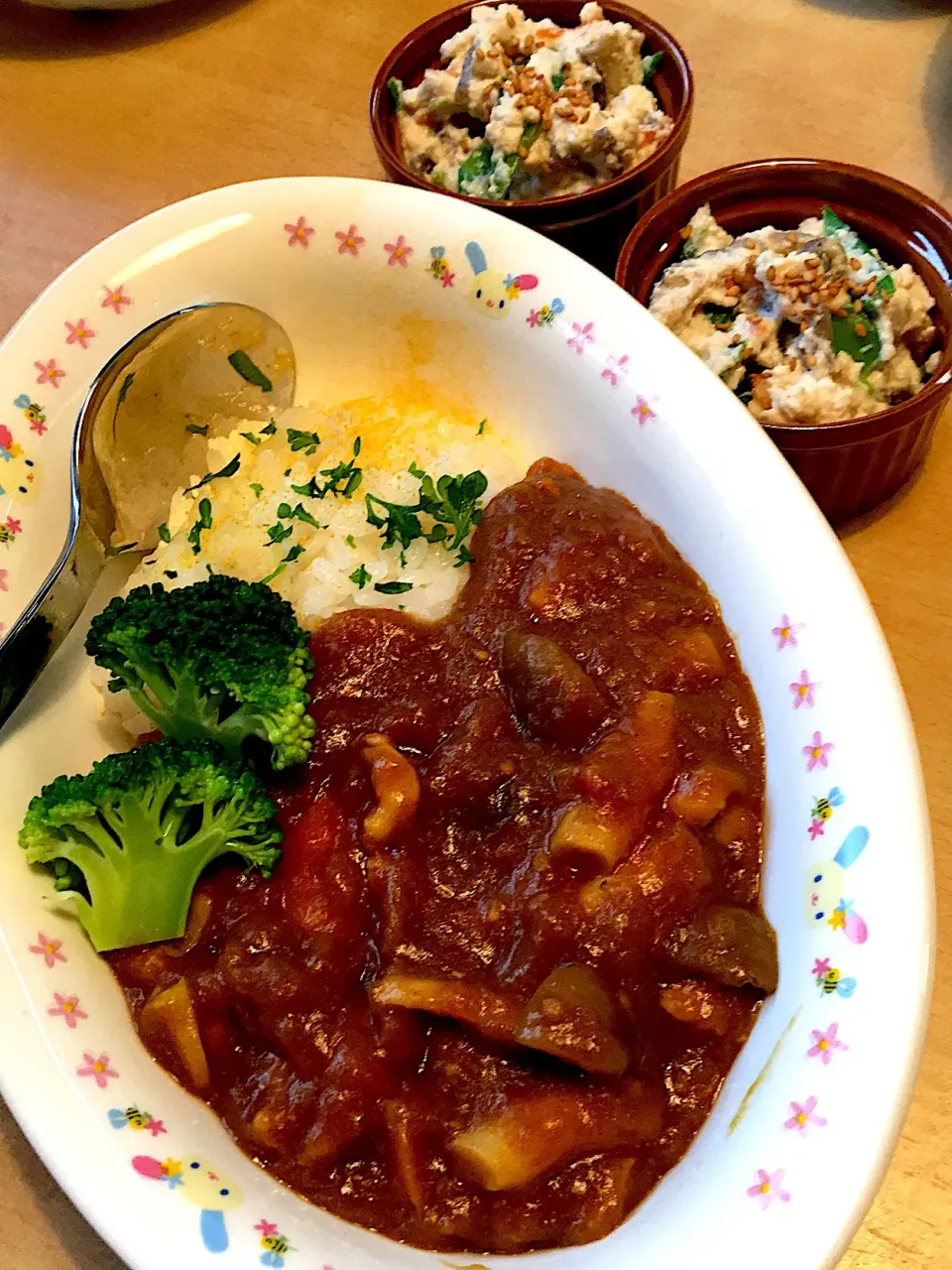 きのこのチキンカレー🍄絹さやの白和え|matumotommさん