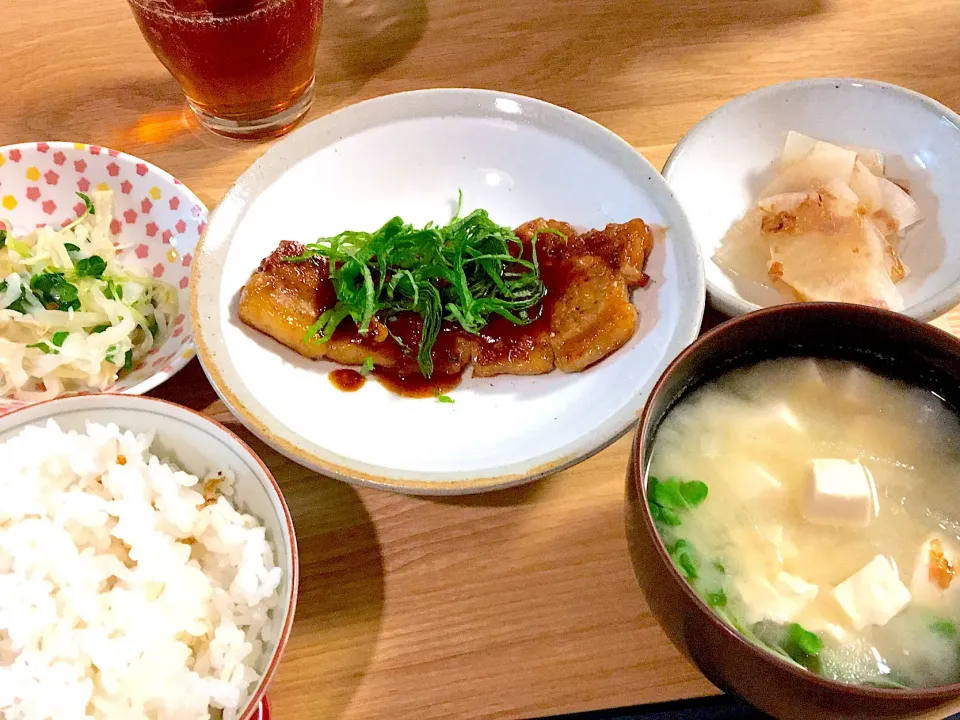 トマトポーク照り焼き定食|Etsuko  Takakiさん