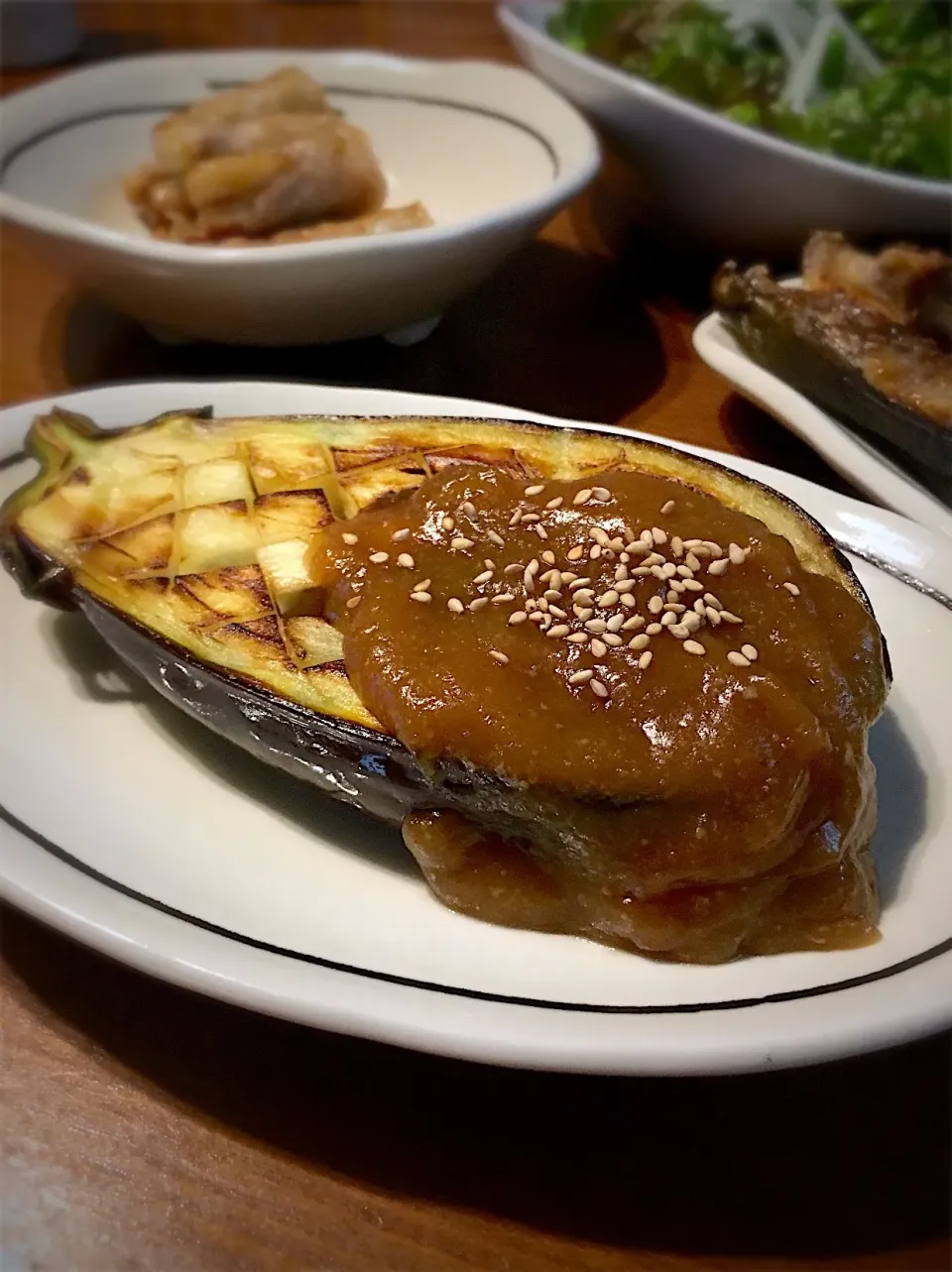 5/20の夕飯 茄子の味噌田楽|yoneさん