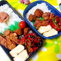 夫の弁当、娘の弁当