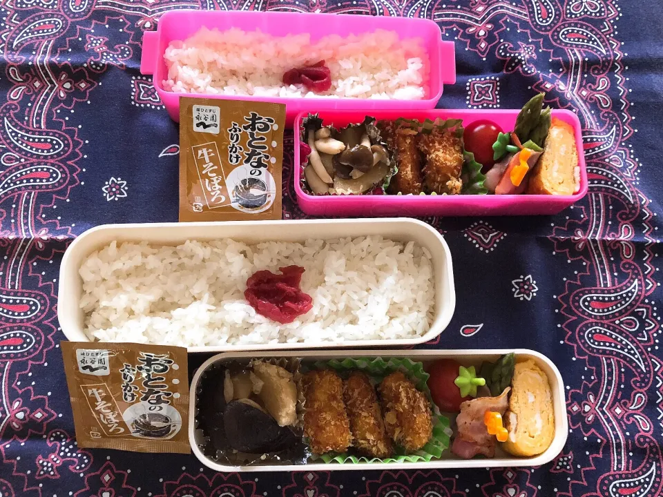 Snapdishの料理写真:2018/05/21(月) 夫弁当&娘弁当🎵|kiyominさん