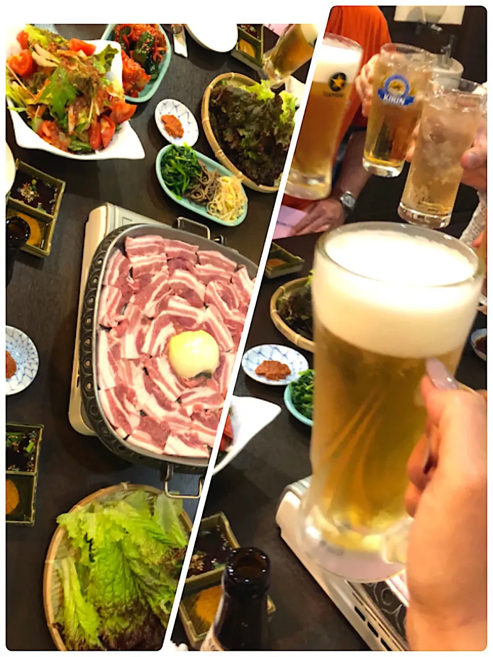 子宮摘出祝い🤣帰国した友達を囲んで 韓国料理 味韓で飲み放題食べ放題！|佐野未起さん