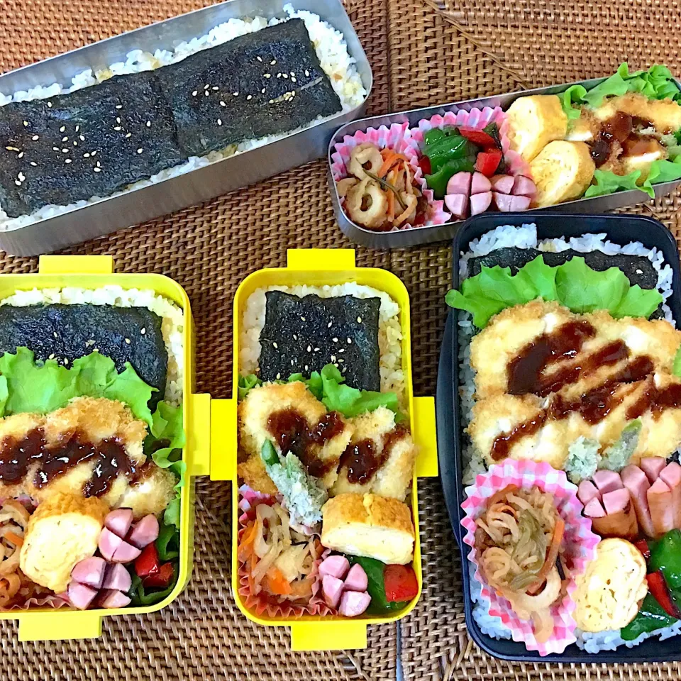 #中高生弁当  #父ちゃん弁当  #のり弁当  #のっけ弁当|よちこさん