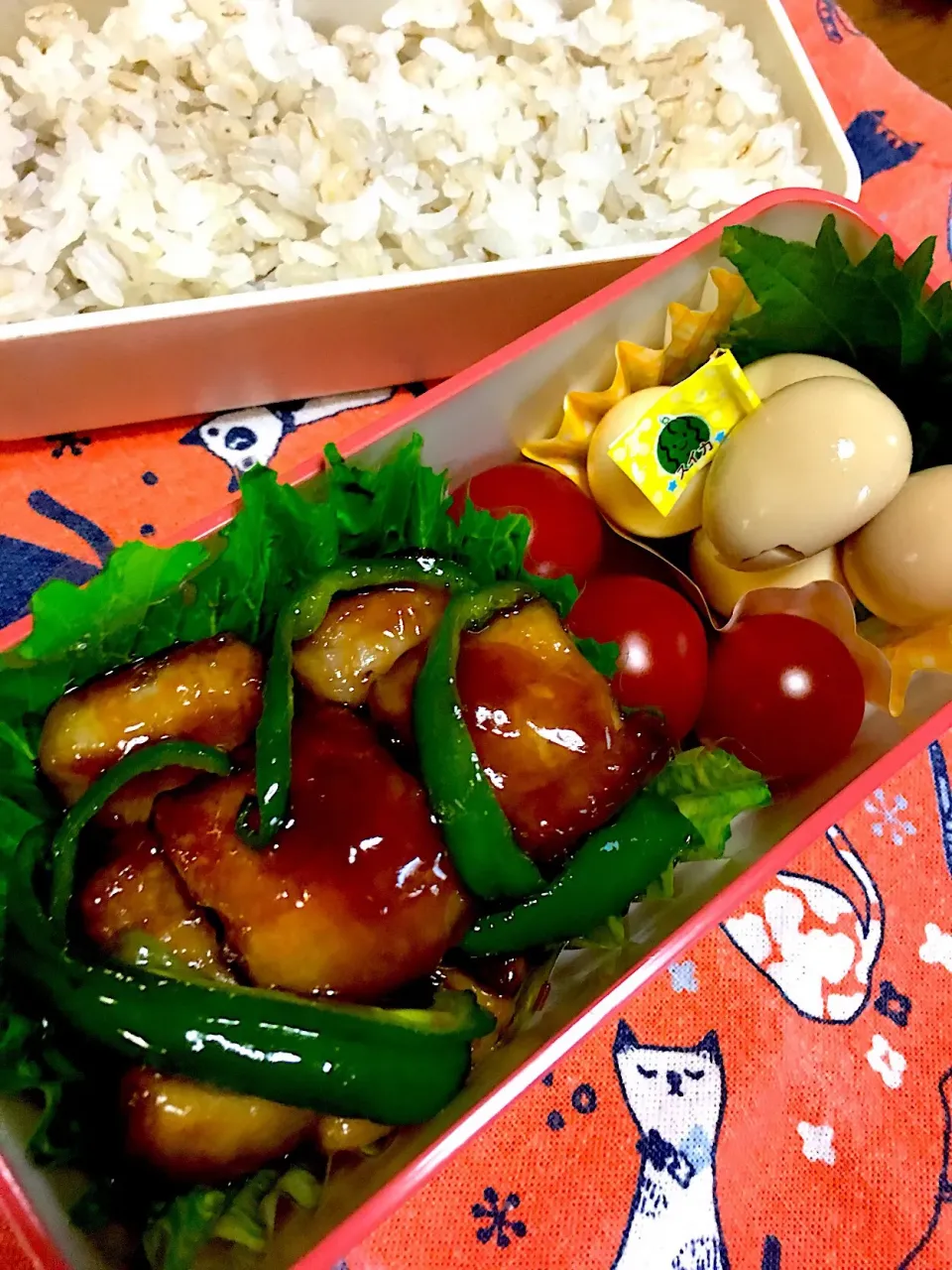 煮豚の照り焼き弁当|かりんかさん