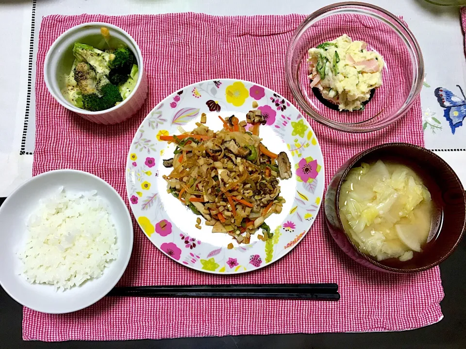 Snapdishの料理写真:ベジ料理♡高野豆腐でチャプチェのご飯|みよさん