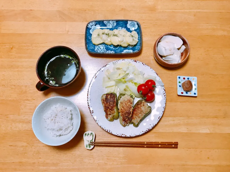 ピーマンの肉詰め
ポテトチーズ焼き|ちゃみこさん