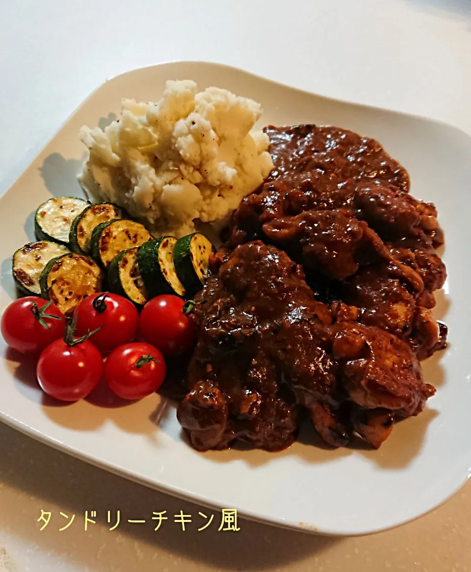 Snapdishの料理写真:真希しゃんの   レトルトカレーでタンドリーチキン風🍗|高野裕子さん