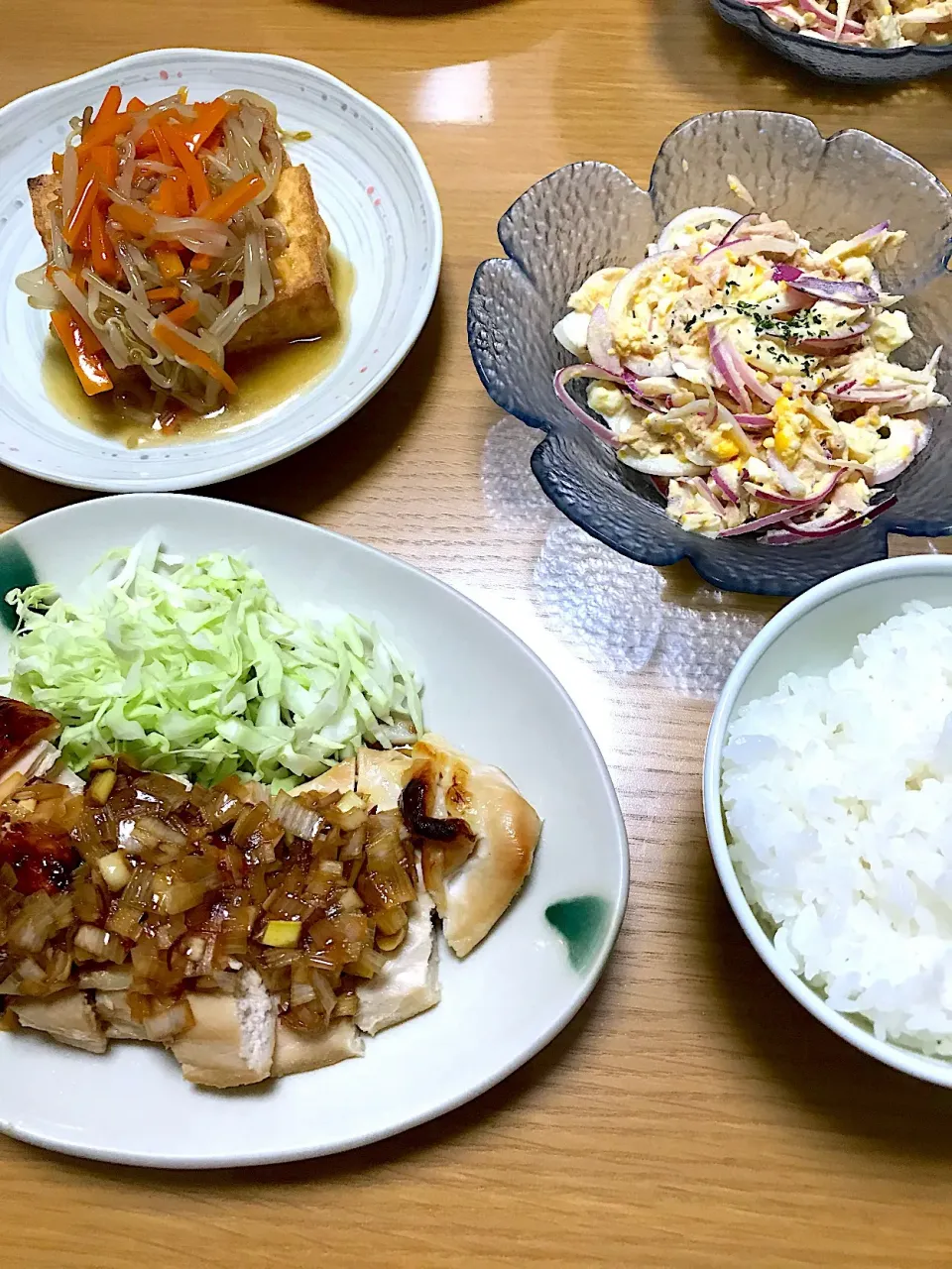 ネギだれ鶏モモ&ツナたまサラダ|sinさん