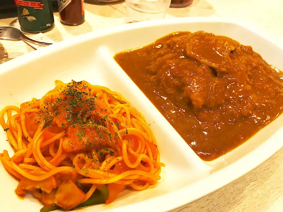 半スパカレーセット🍝🍛|buhizouさん