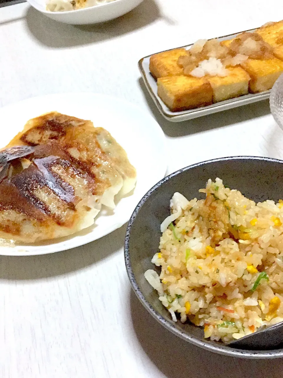 餃子と炒飯、揚げ出し厚揚げ|Ayaさん