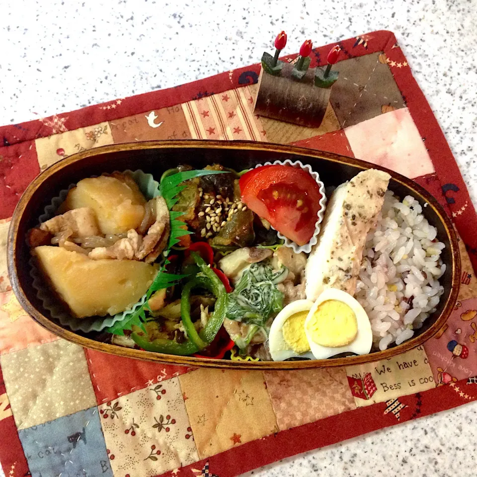 今日のお弁当😊 #夫弁当  #地味弁  #わっぱ弁当 #|naonaomimichanさん