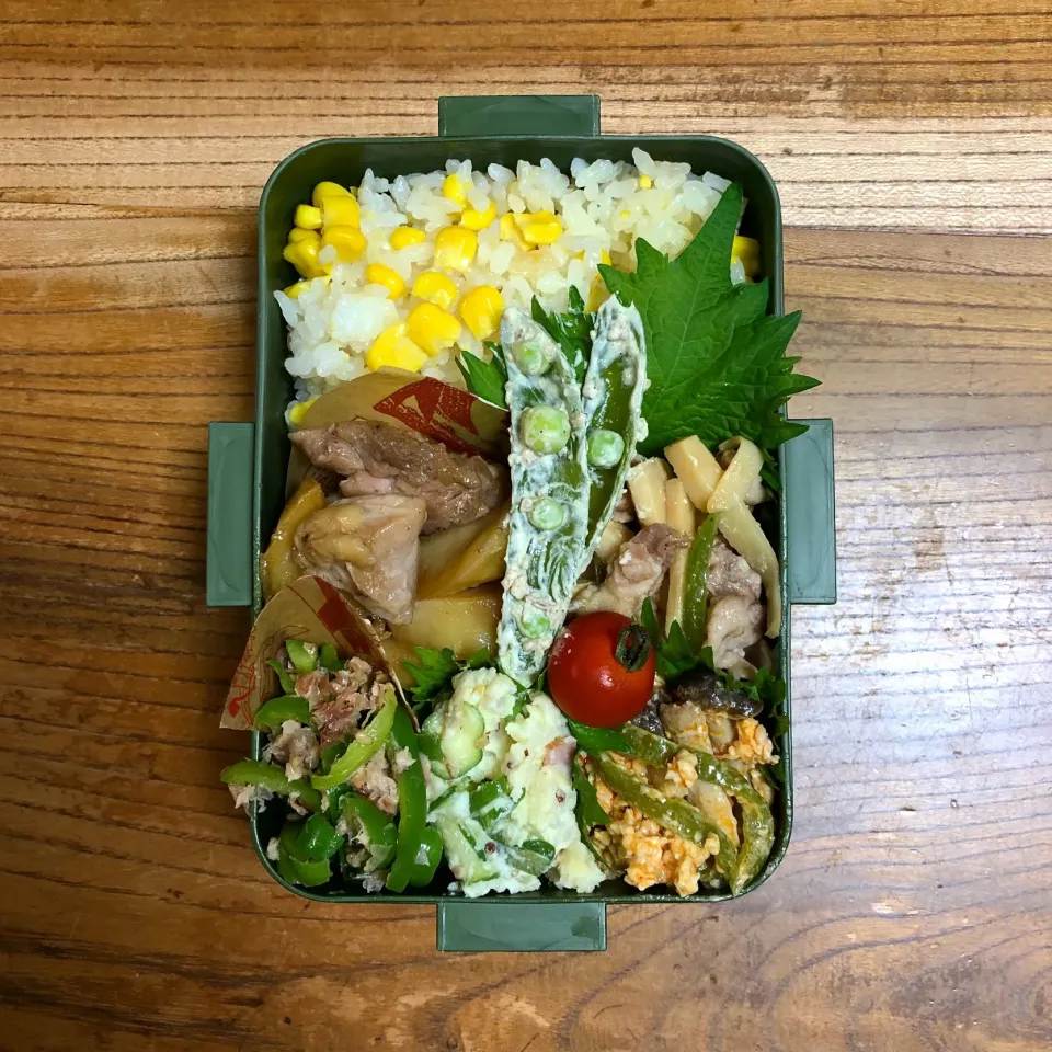 2018.5.25  #とうもろこしご飯  #lunchbox   #lunch  #お弁当  #お弁当記録|はーさん