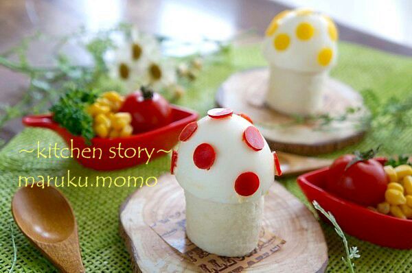 キノコが可愛い 鮭マヨのロールサンド 折り紙でマリオの切り紙 桃咲マルク Snapdish スナップディッシュ Id Cg8i0a