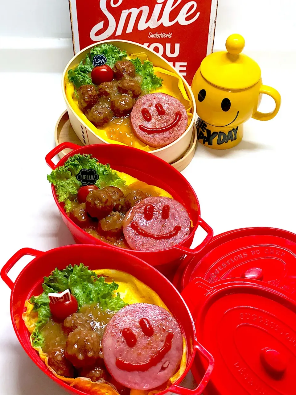 ど〜んっと（丼）っとSmile弁当🍙|三姉妹のママさん