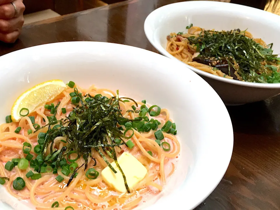 明太子パスタ&タコと茄子パスタ|Naoko Kotaniさん