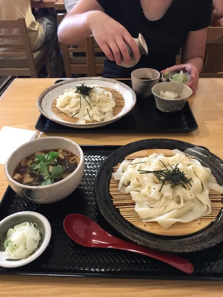 Snapdishの料理写真:山菜つけ汁うどん|PegaOさん