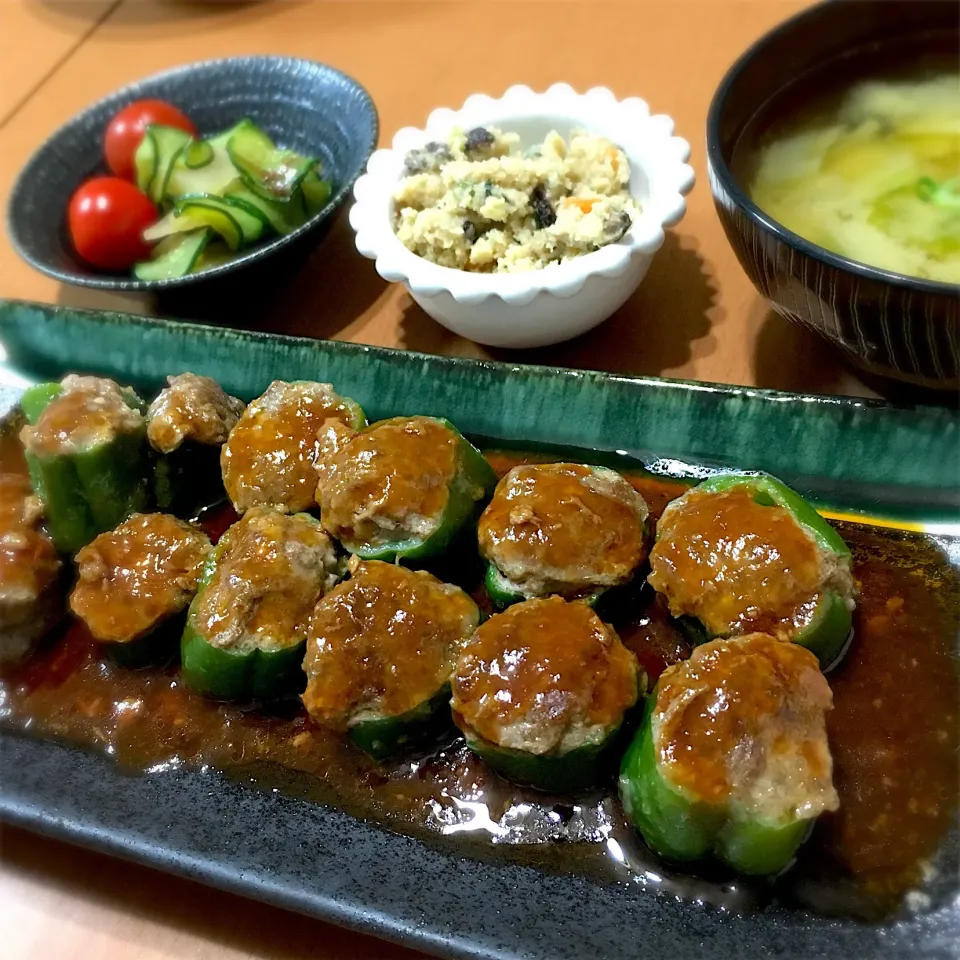 ピーマンの肉詰め
卯の花
大根ときゅうりの中華和え|まいまいさん