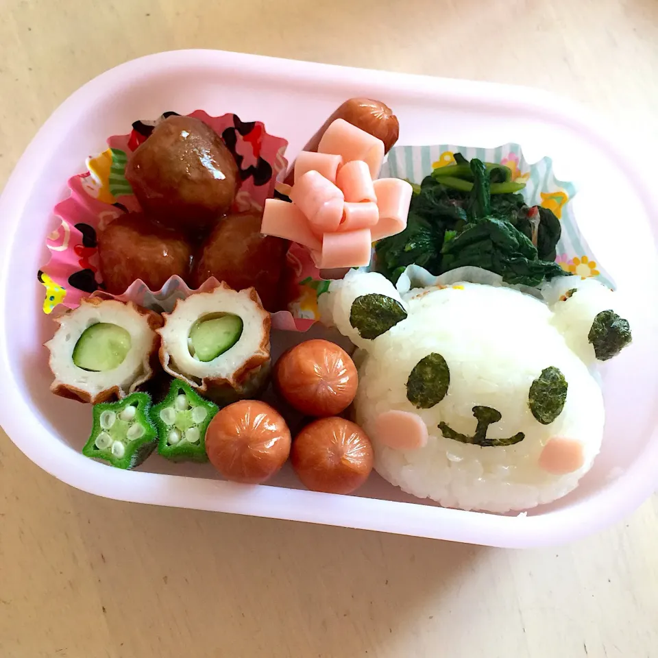 #パンダ弁当#パンダおにぎり#ぴょん弁当  #幼稚園弁当  #お弁当  #お弁当  #園児弁当 #年中弁当|noriさん