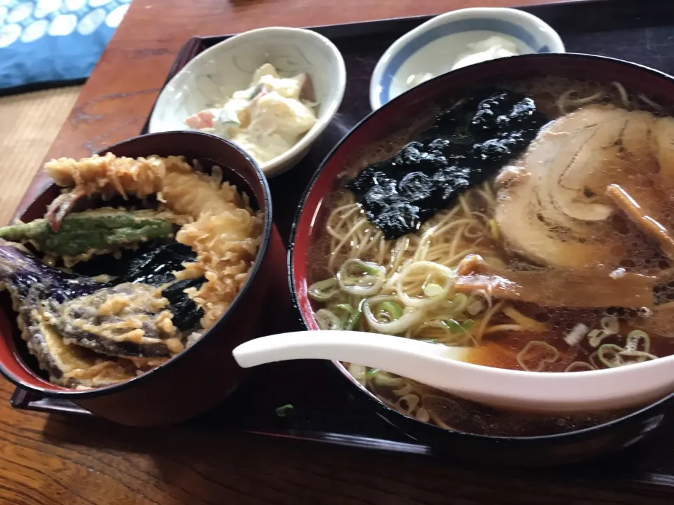 ミニ天丼セット（ラーメン）🍤|まさとさん