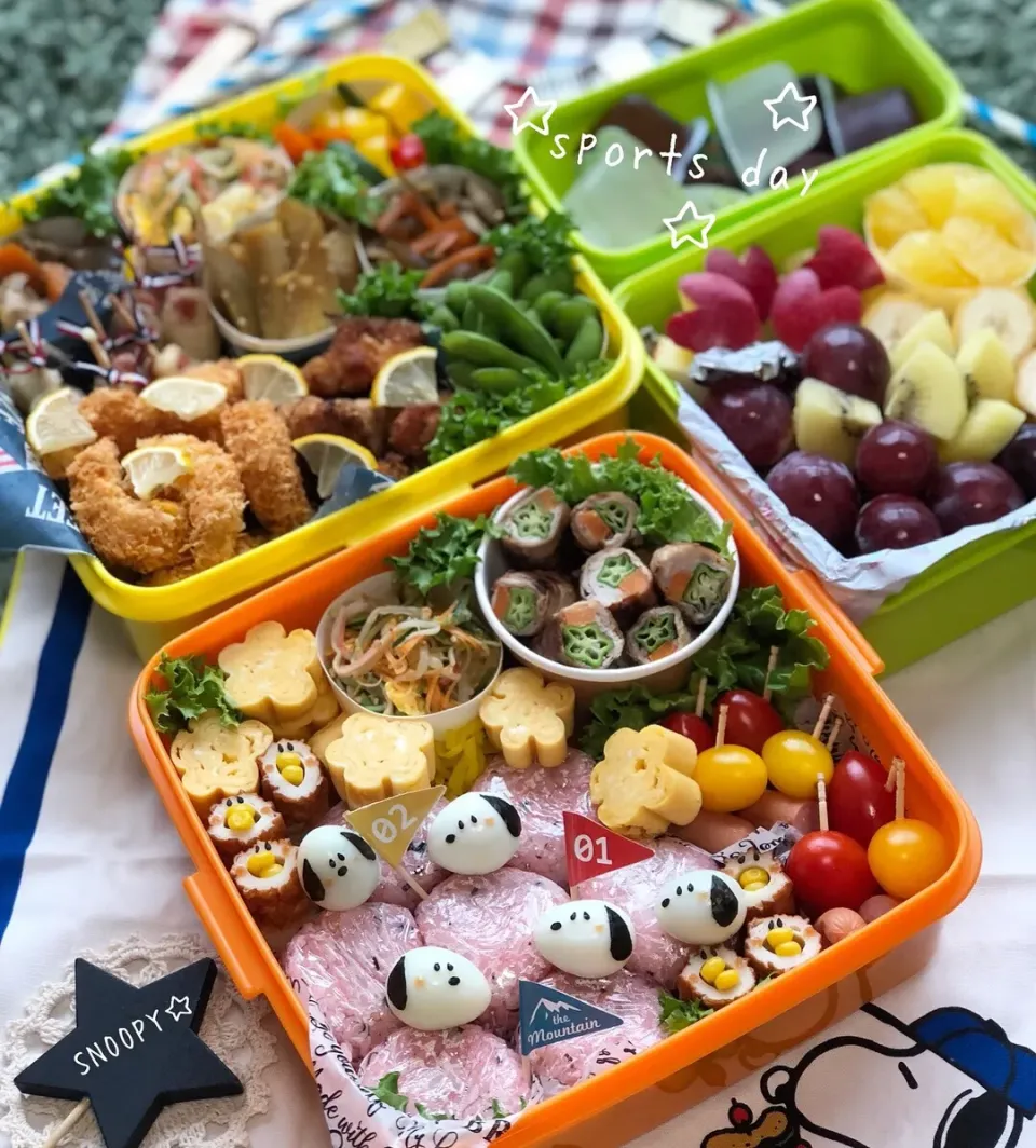 運動会応援弁当☆ #お昼ご飯  #お弁当  #キャラ弁  #応援弁当  #運動会  #運動会弁当|Ayumi Furukawaさん