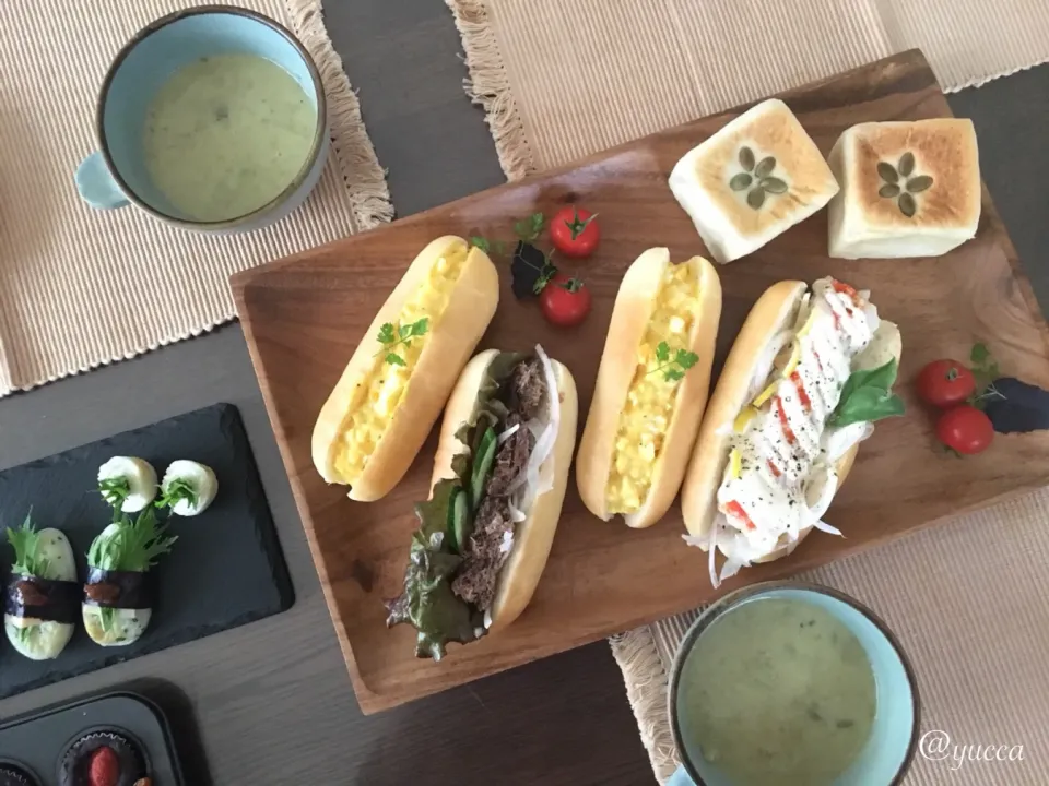 Snapdishの料理写真:パンランチ🌭|yucca@さん