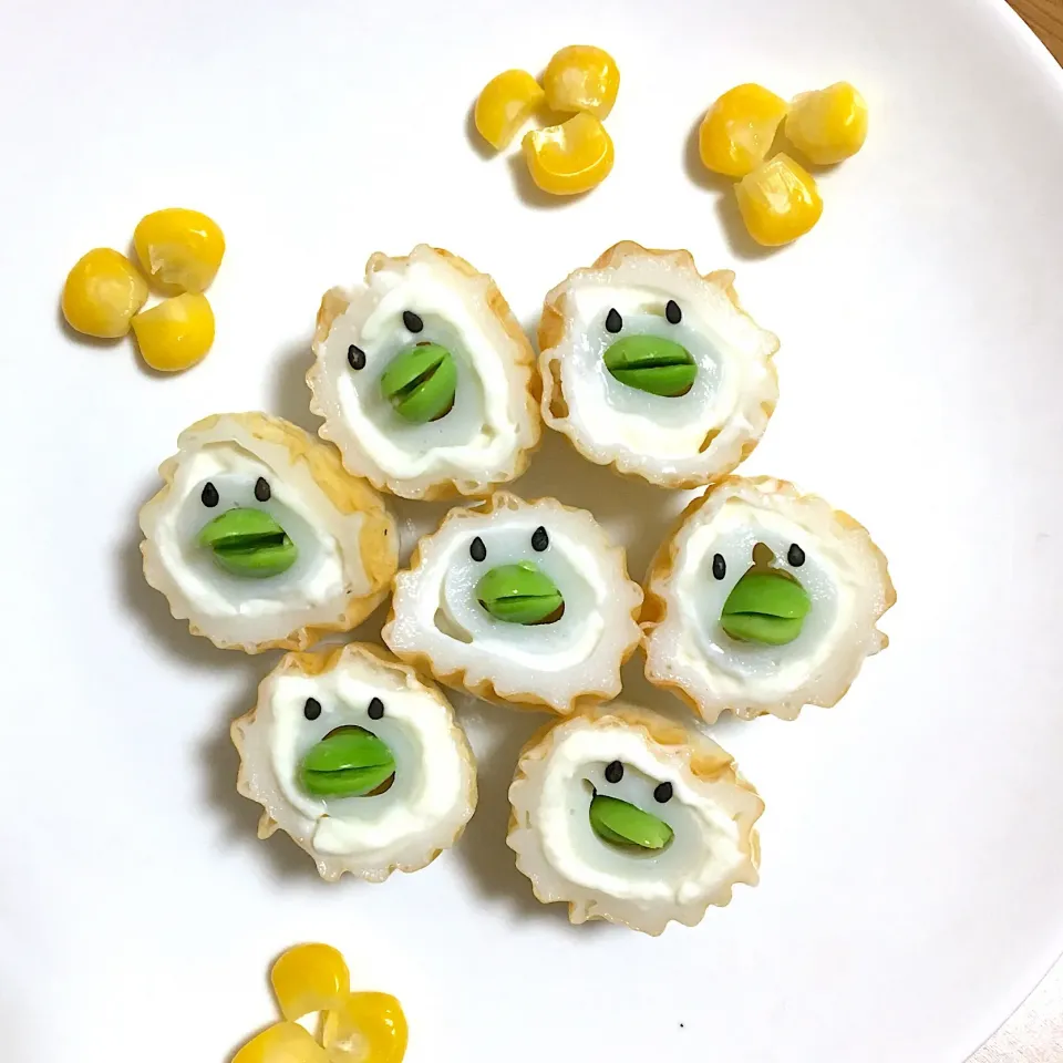 枝豆とチーちくでひよこさん🐥|あきころさん