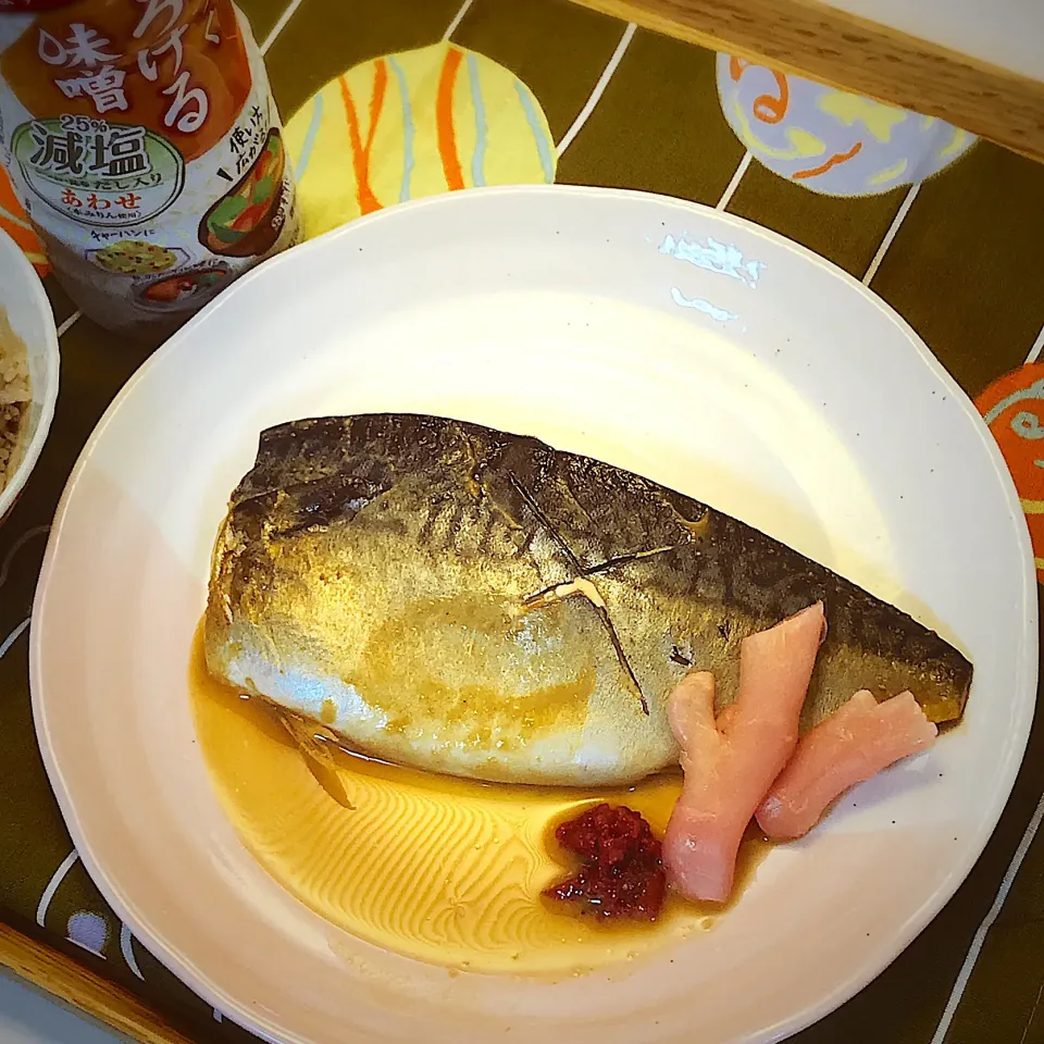 Snapdishの料理写真:塩サバの味噌煮|アスママさん