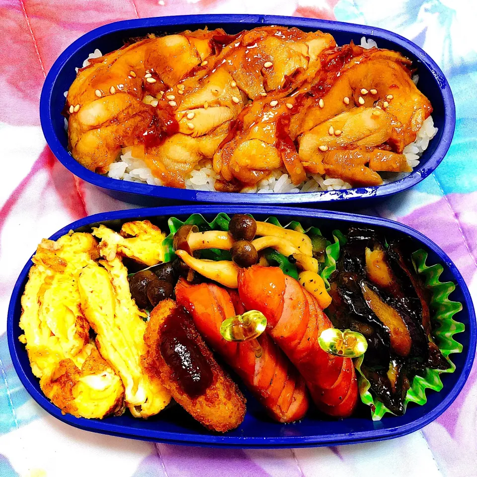 おべんとう
 #弁当  #初心者  #彼氏  #ウィンナー  #野菜の炒め物  #卵焼き  #玉子焼き  #ボリューム  #なすの味噌炒め|Erさん