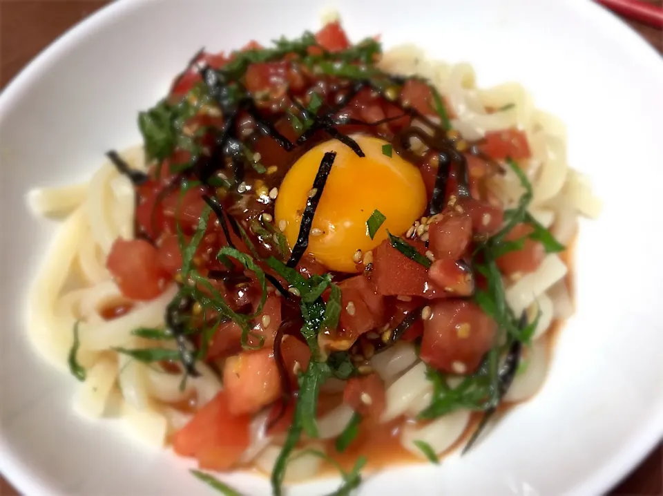 トマトぶっかけうどん🍅|まるちゃんさん