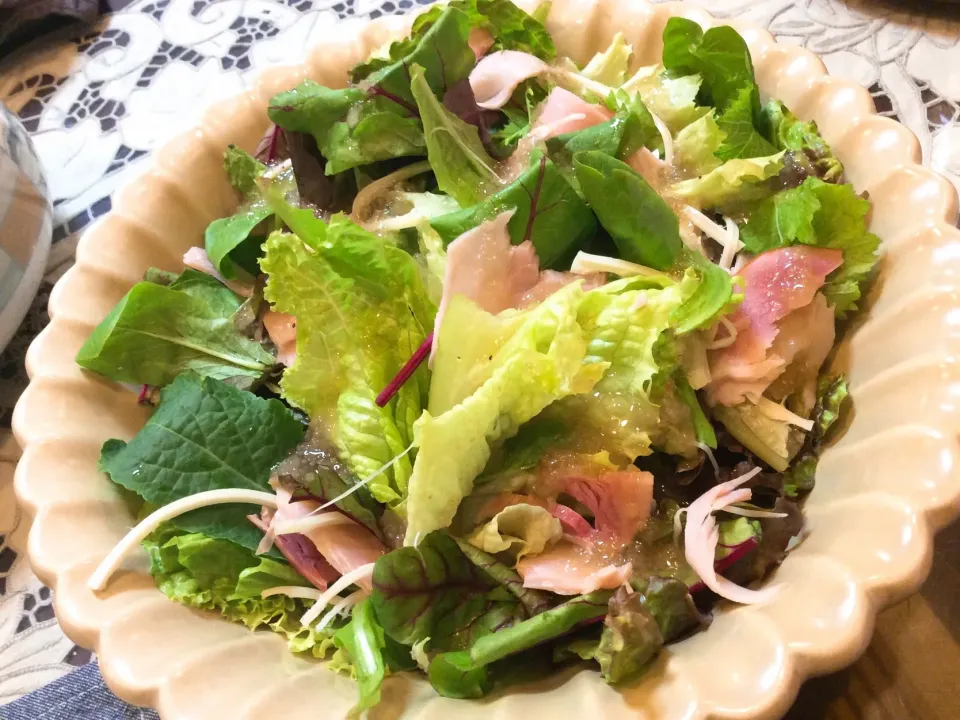 ちょっと美味しいハムサラダ🥗😋|アライさんさん