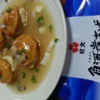 Snapdishの料理写真:肉挟み魚河岸あげのあんかけ|Alley Catさん