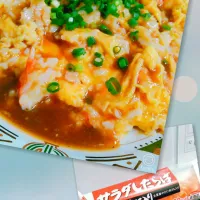 Snapdishの料理写真:紀文のしたらばで天津飯☆
#天津飯 　#カニかま　#したらば　 #紀文|shoconicさん