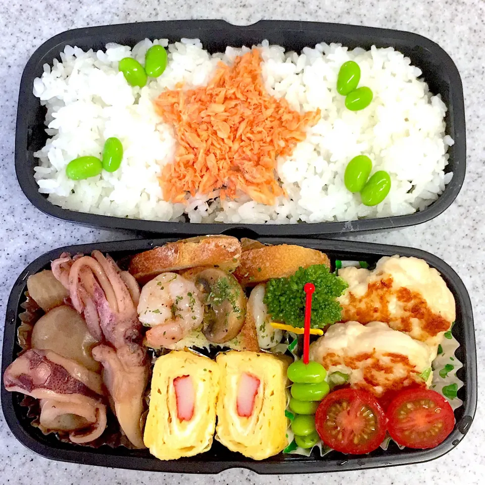 DK弁当 ササミのネギマヨチーズ焼き/アヒージョ/イカ大根|Kikikさん