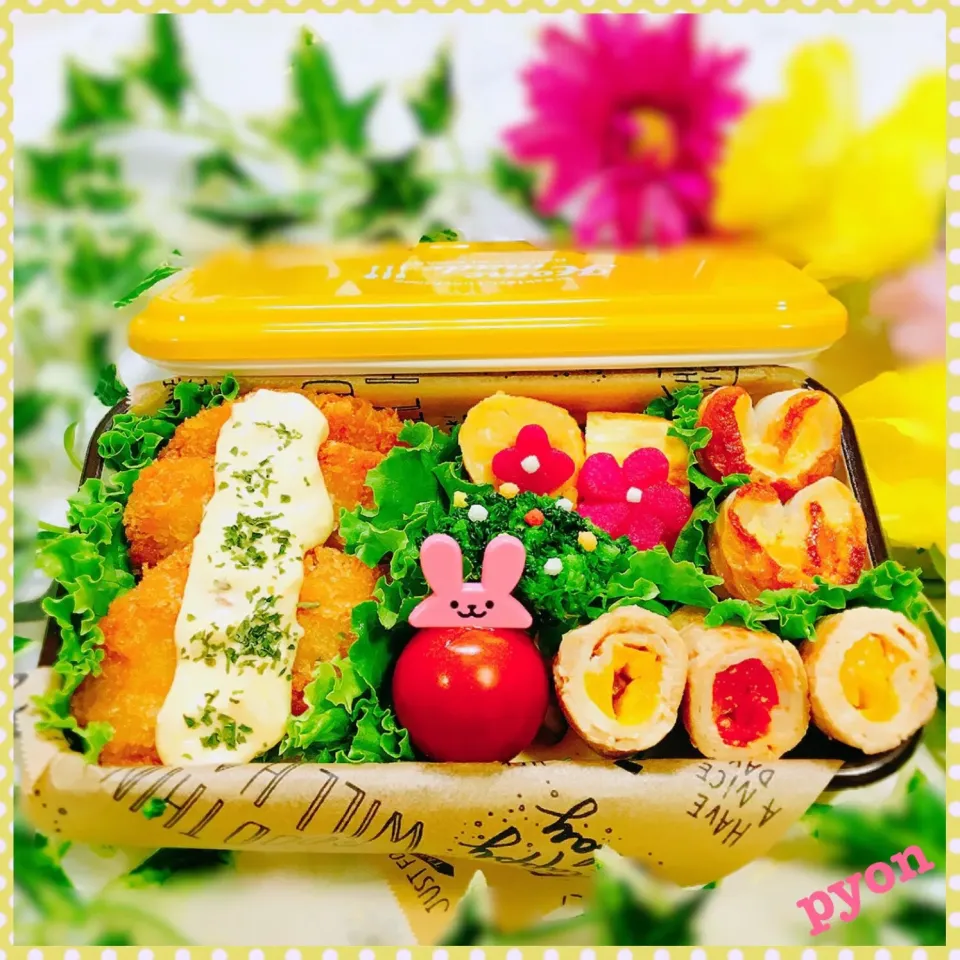 娘ちゃん達のお弁当( ^ω^ )
 #デコ弁  #娘弁当  #お弁当|ぴょんちゃんさん