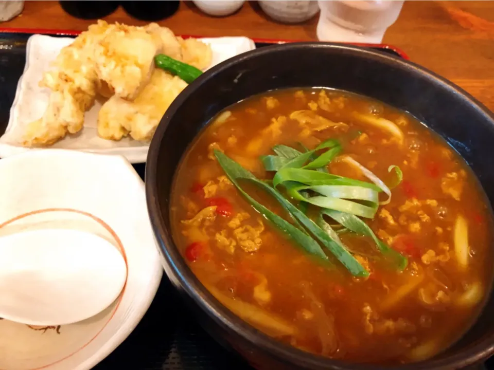 Snapdishの料理写真:とり天カレーうどん@香川|MAPITEEさん