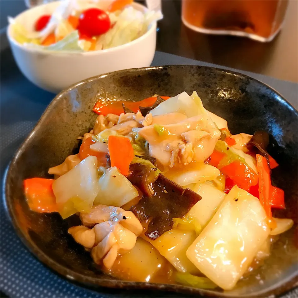 白菜と鶏肉の中華風あんかけ炒め|🍎ゆかりんご🍎さん