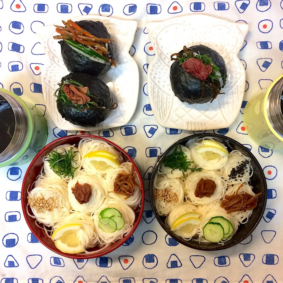 Snapdishの料理写真:#vegan弁当 
素麺弁当|makiko_aさん