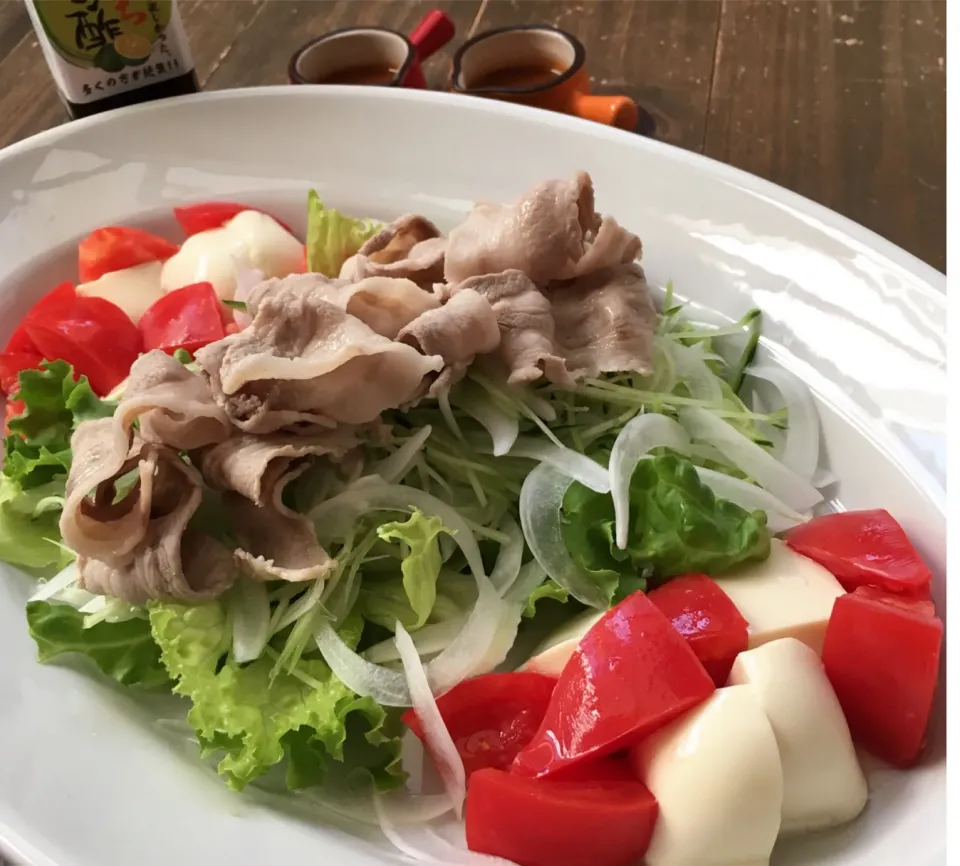 定番☆冷しゃぶサラダ🥗万能コーズダレで#治道トマト|七海さん