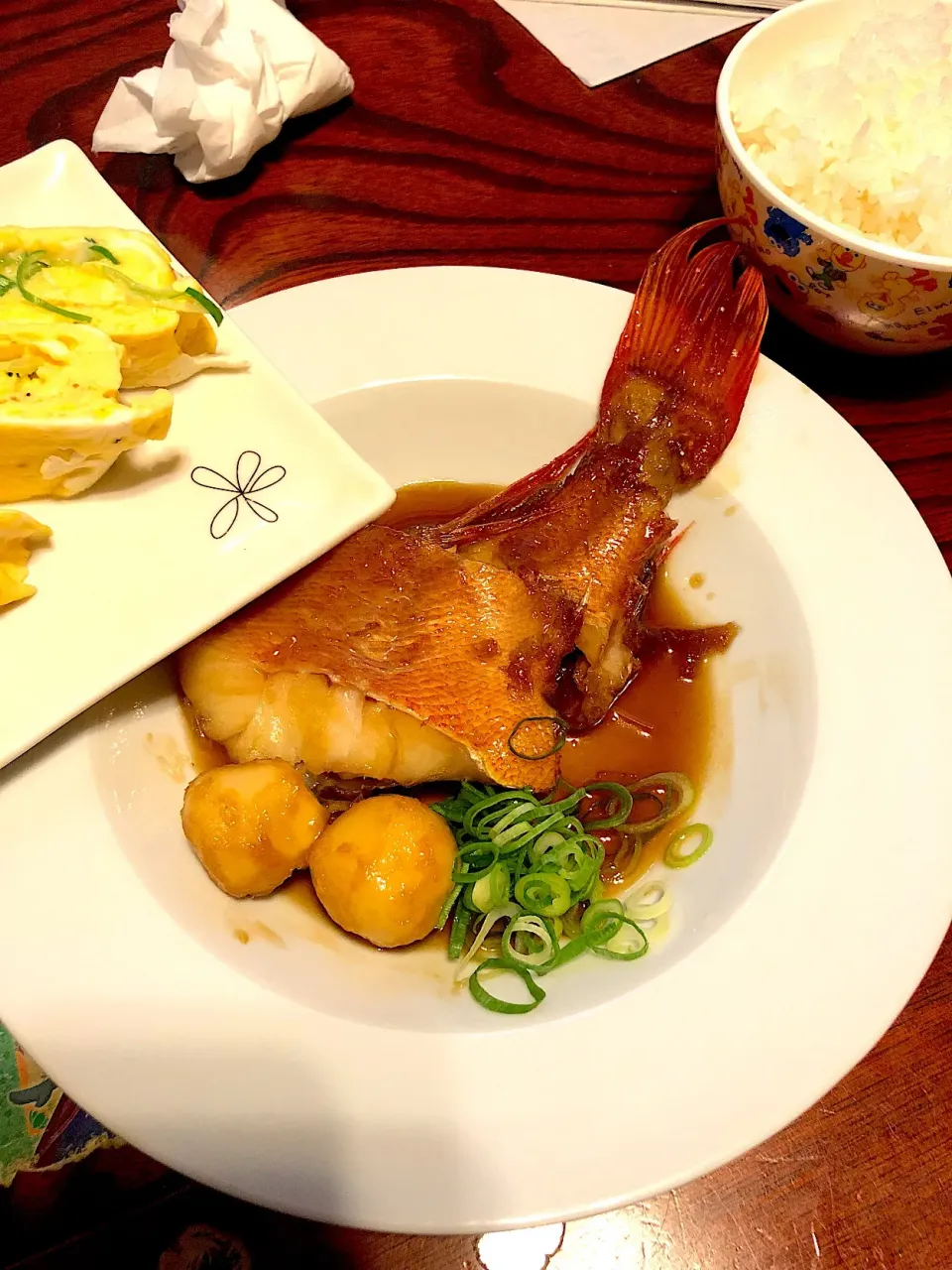 Snapdishの料理写真:THE和食 赤魚の煮付けとだし巻き卵|ちこたんさん