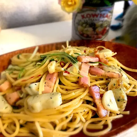 「笹かま」を使ってみたSnapdishの料理・レシピ写真:笹かま入りペペロン🍝