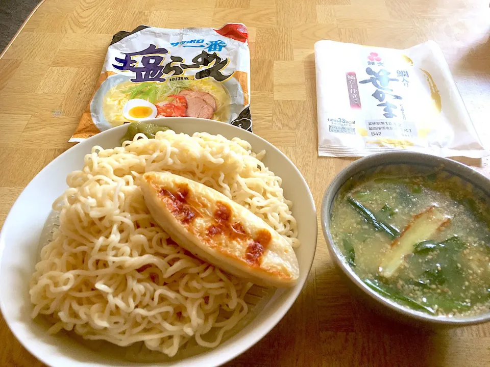 Snapdishの料理写真:〆の笹かまつけ麺わさび+|Tarou  Masayukiさん