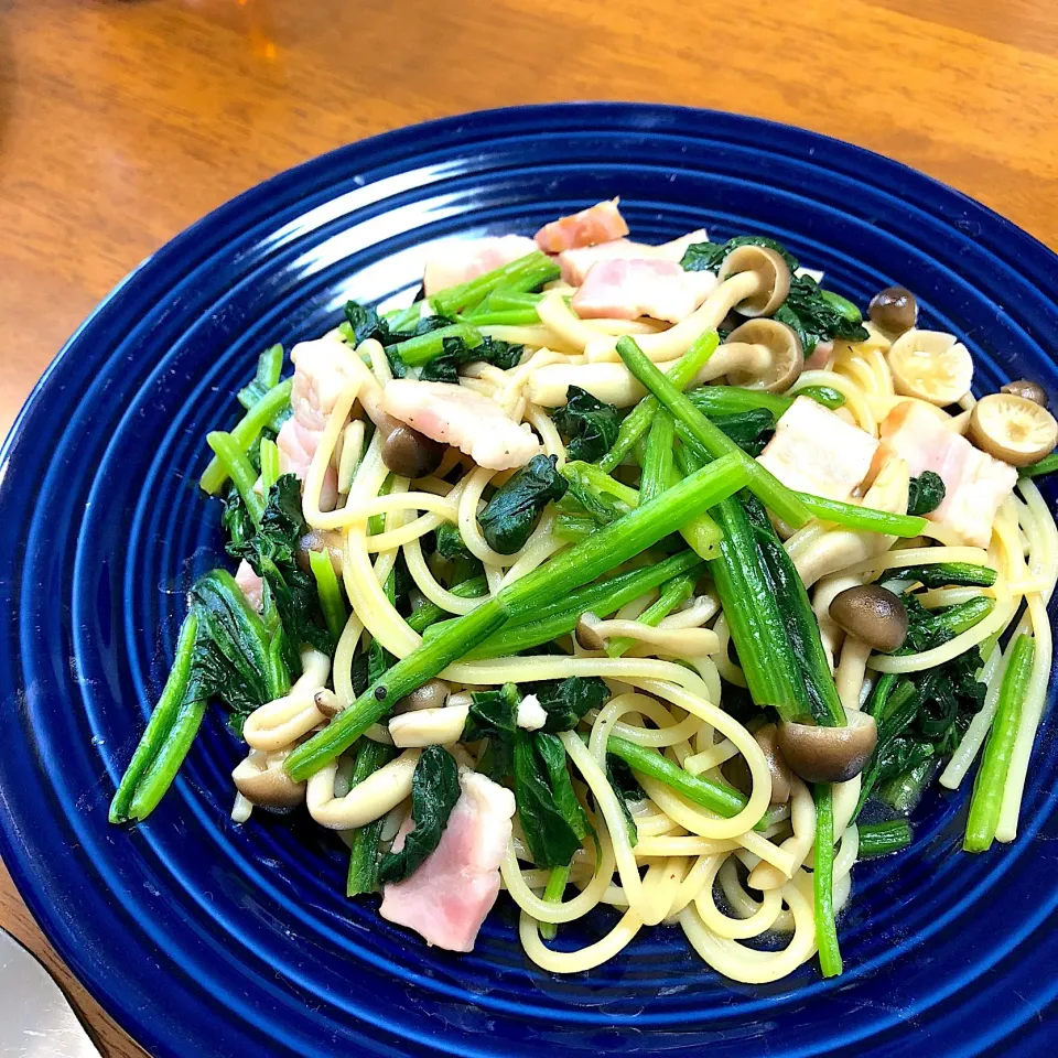 ベーコンとほうれん草のパスタ|かずみさん