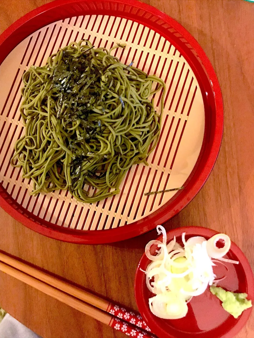 いつかのお蕎麦夕飯
#茶そば
#削りたて山葵|ATSUMIさん