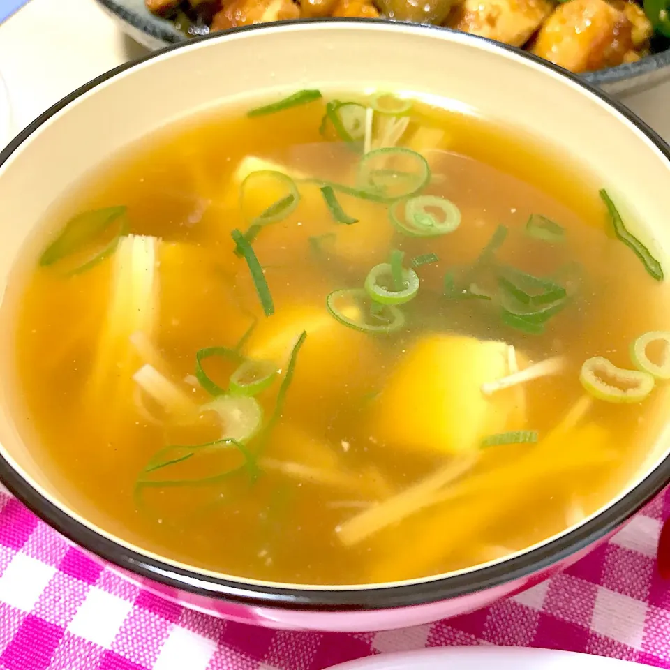 豆腐とえのきの中華スープ🍄|ペンクックさん