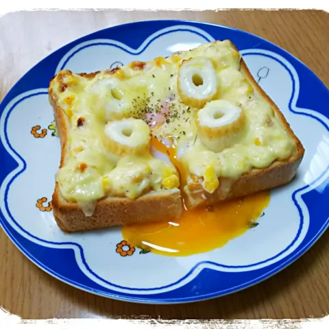 「チーちく」を使ってみたSnapdishの料理・レシピ写真:チーちく💛コーンマヨ💛卵大洪水🐣💕パン